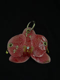 Orange Pierced Orchid with Gold Hardware