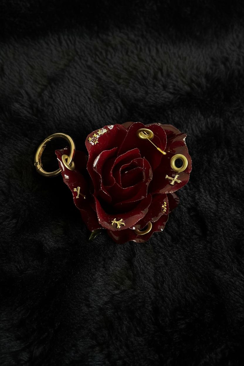 Burgundy Pierced Rose