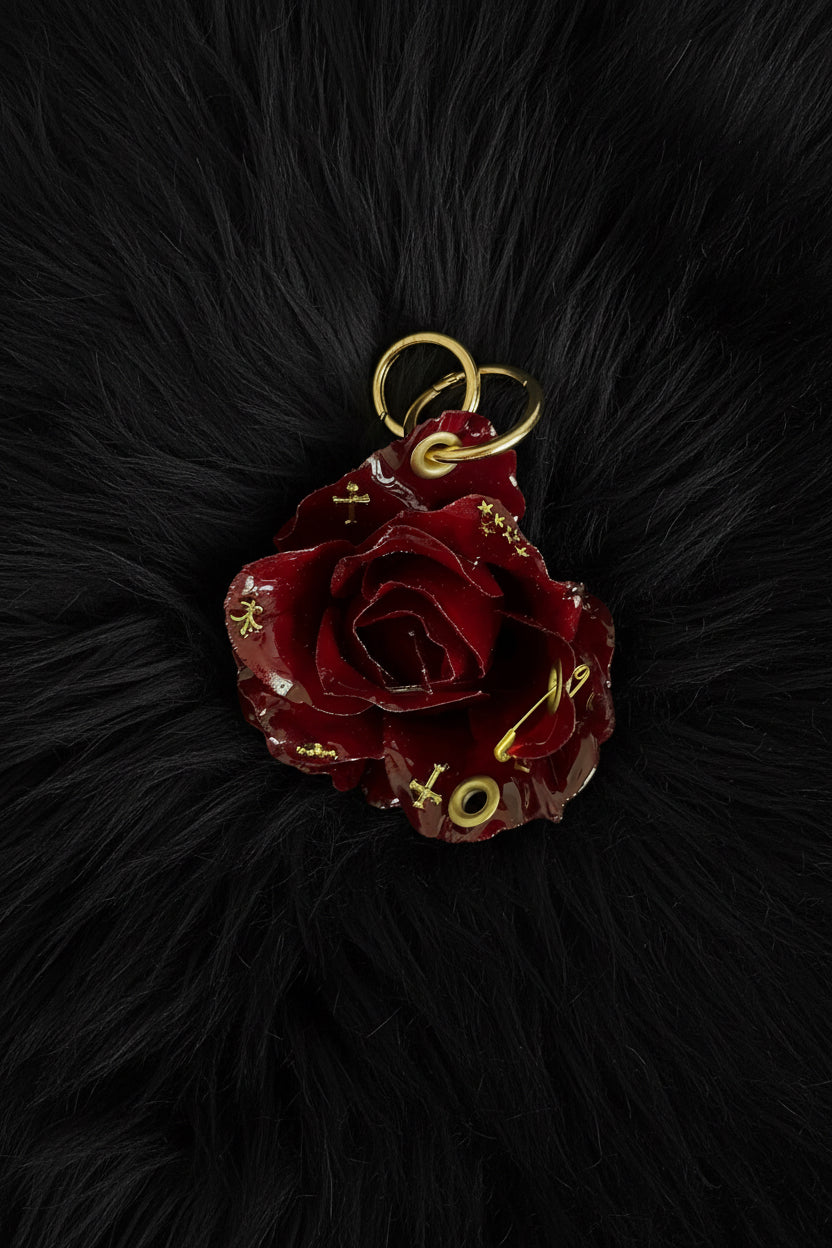 Burgundy Pierced Rose